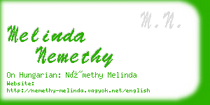 melinda nemethy business card